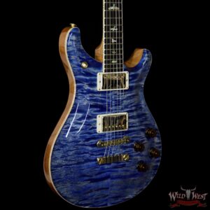 PRS Wood Library Quilt Maple 10 Top McCarty 594 Flame Mahogany Neck Brazilian Rosewood Board Faded Blue Jean - Image 4