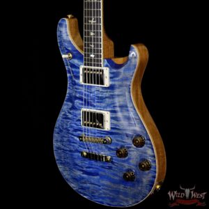 PRS Wood Library Quilt Maple 10 Top McCarty 594 Flame Mahogany Neck Brazilian Rosewood Board Faded Blue Jean - Image 2
