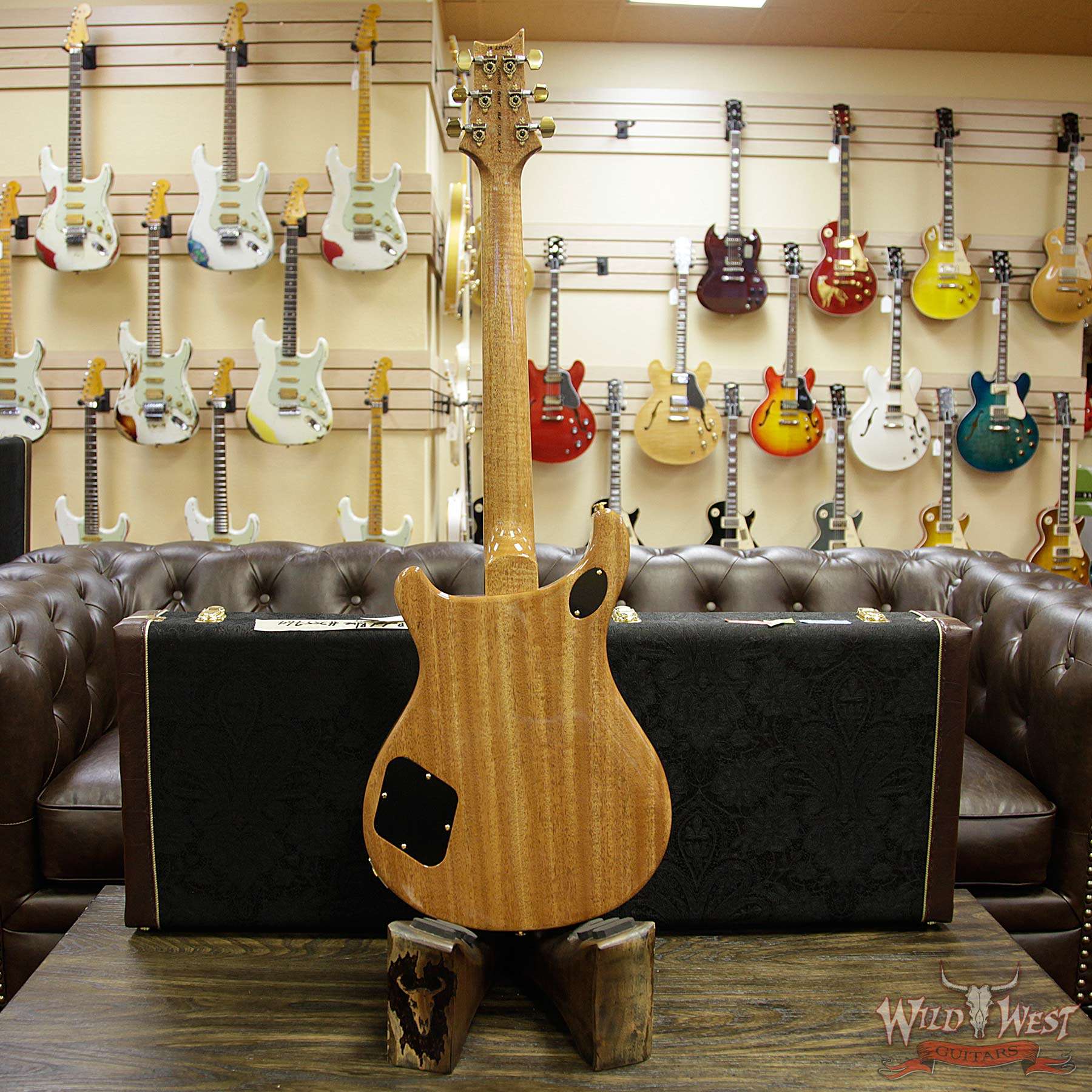prs-wl-q10-mc594-fadedbluejean-255764-d4__wwg.jpg PRS Wood Library Quilt Maple 10 Top McCarty 594 Flame Mahogany Neck Brazilian Rosewood Board Faded Blue Jean - Image 15