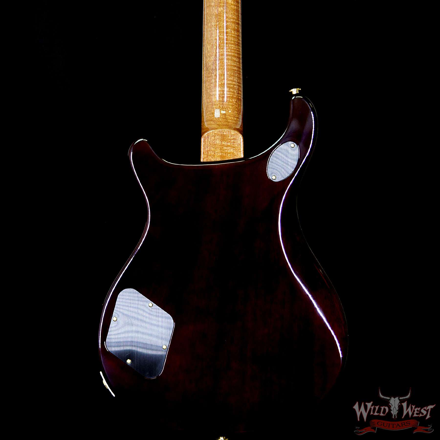 prs-wl-q10-mc594-fm-coco-fadedbluejean-254582-bbb__wwg.jpg PRS Wood Library 10 Top Quilt Maple Top McCarty 594 Flame Maple Neck Cocobolo Board Faded Blue Jean - Image 7