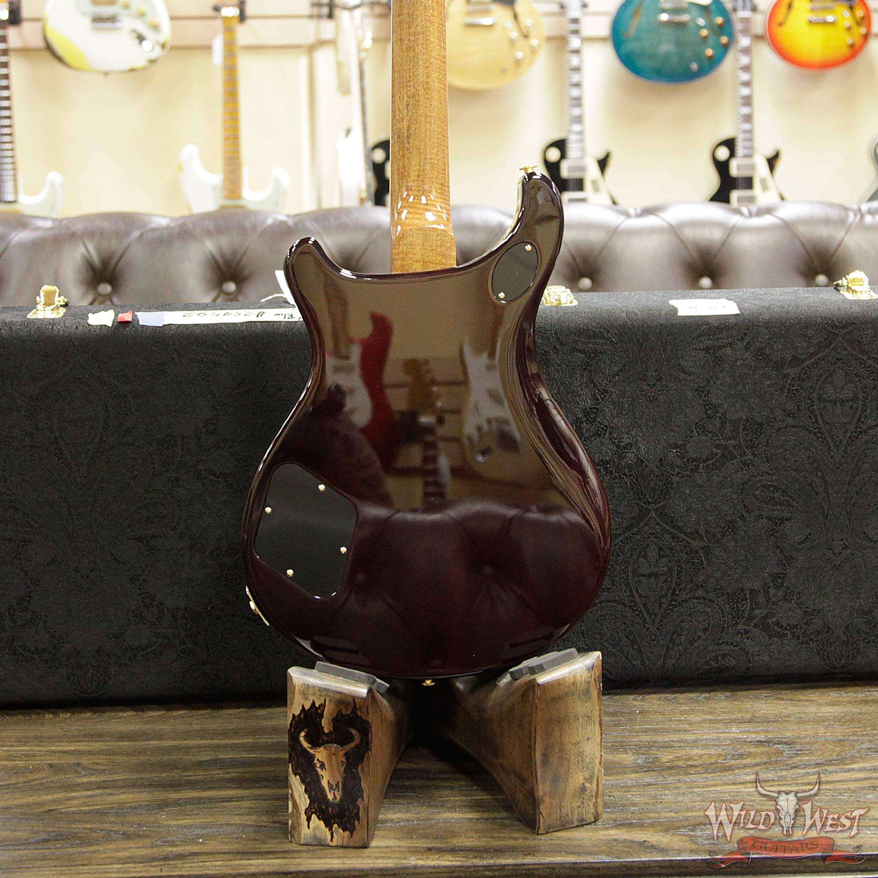 prs-wl-q10-mc594-fm-coco-fadedbluejean-254582-d3__wwg.jpg PRS Wood Library 10 Top Quilt Maple Top McCarty 594 Flame Maple Neck Cocobolo Board Faded Blue Jean - Image 14