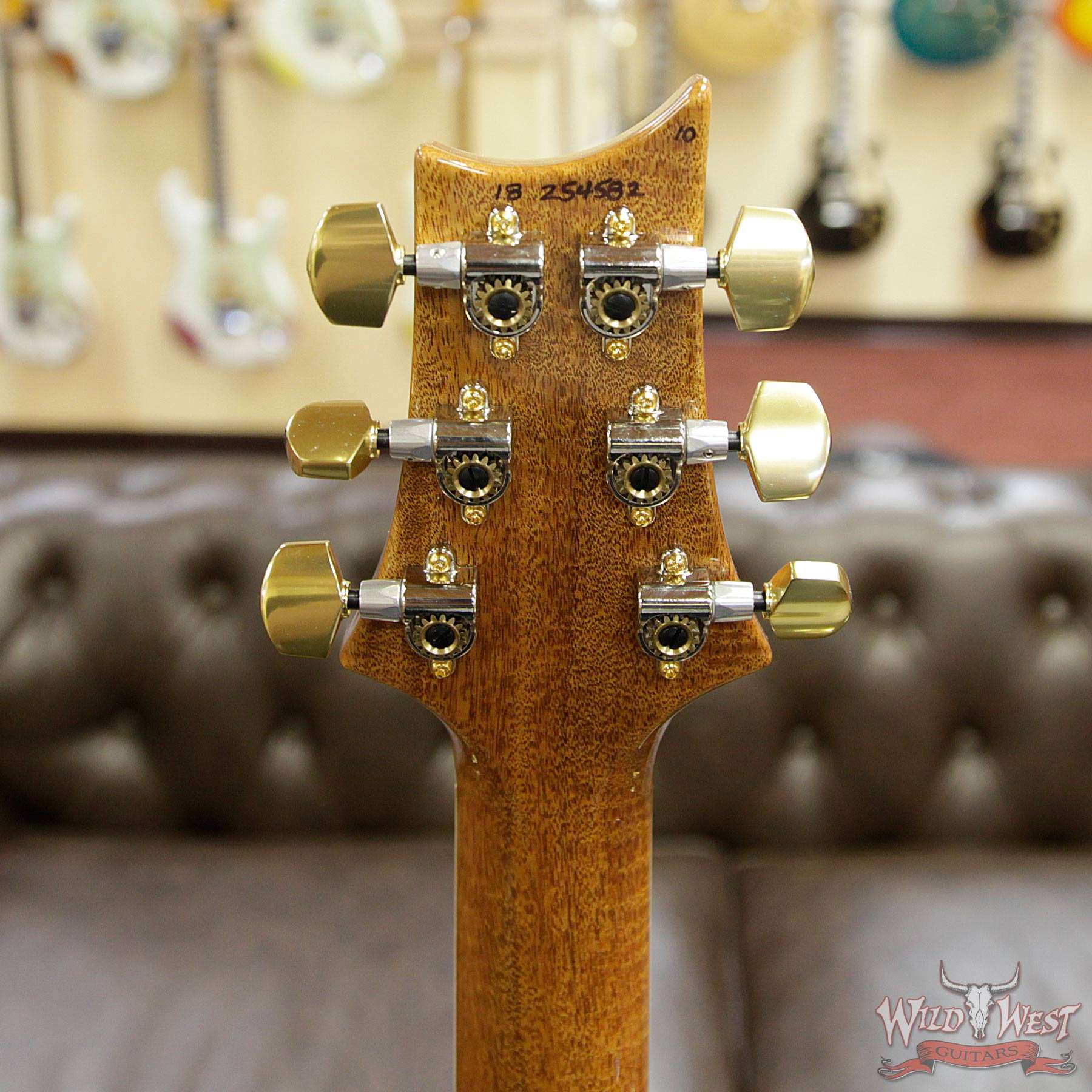prs-wl-q10-mc594-fm-coco-fadedbluejean-254582-hb__wwg.jpg PRS Wood Library 10 Top Quilt Maple Top McCarty 594 Flame Maple Neck Cocobolo Board Faded Blue Jean - Image 13
