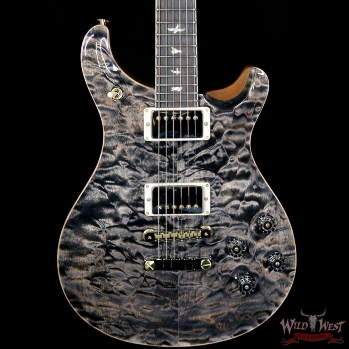 PRS Wood Library Quilt Maple 10 Top McCarty 594 Flame Mahogany Neck Brazilian Rosewood Board Charcoal - Image 3