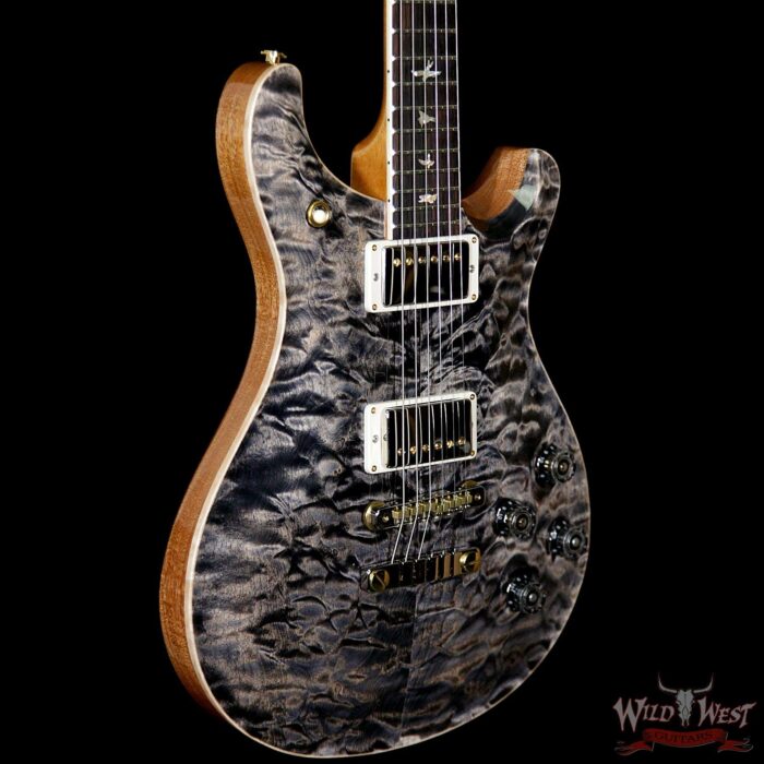 PRS Wood Library Quilt Maple 10 Top McCarty 594 Flame Mahogany Neck Brazilian Rosewood Board Charcoal - Image 4