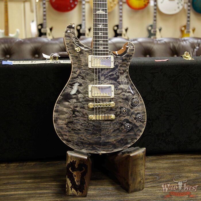 PRS Wood Library Quilt Maple 10 Top McCarty 594 Flame Mahogany Neck Brazilian Rosewood Board Charcoal - Image 10