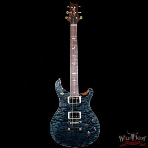 PRS Wood Library 10 Top Quilt Maple Top McCarty 594 Flame Mahogany Neck Cocobolo Board Slate Blue - Image 5