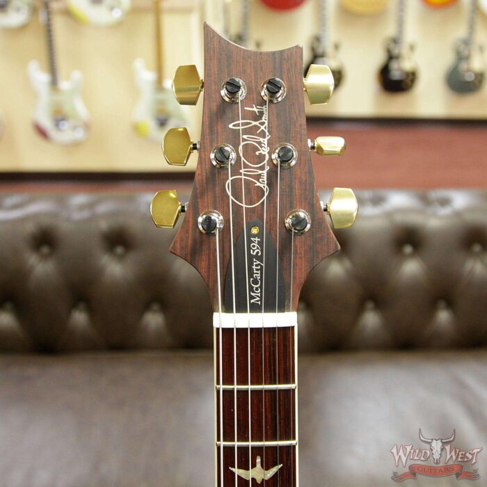 PRS Wood Library 10 Top Quilt Maple Top McCarty 594 Flame Mahogany Neck Cocobolo Board Slate Blue - Image 8