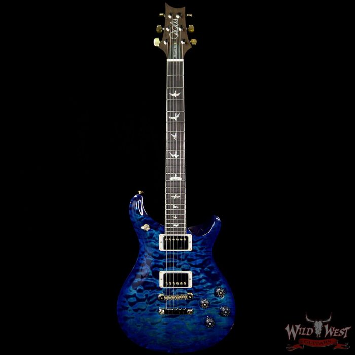 PRS Wood Library 10 Top Quilt Top McCarty 594 Flame Maple Neck Brazilian Rosewood Board River Blue - Image 5