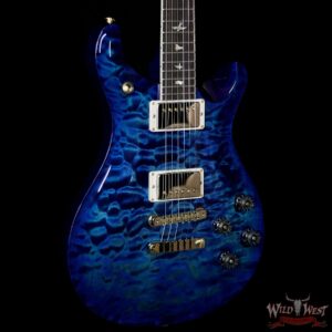 PRS Wood Library 10 Top Quilt Top McCarty 594 Flame Maple Neck Brazilian Rosewood Board River Blue - Image 4