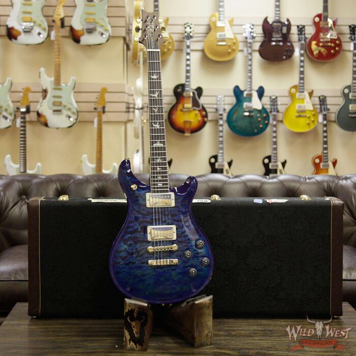 PRS Wood Library 10 Top Quilt Top McCarty 594 Flame Maple Neck Brazilian Rosewood Board River Blue - Image 12