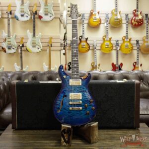 PRS Wood Library Quilt 10 Top McCarty 594 Semi-Hollow Brazilian Rosewood Board Faded Blue Wrap - Image 11