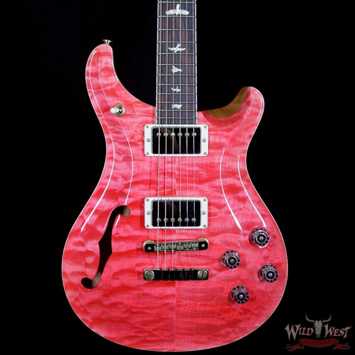 PRS Wood Library Quilt 10 Top McCarty 594 Semi-Hollow Brazilian Rosewood Board Bonnie Pink - Image 3