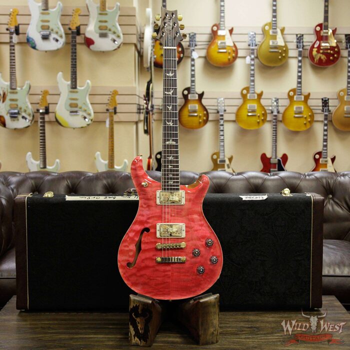 PRS Wood Library Quilt 10 Top McCarty 594 Semi-Hollow Brazilian Rosewood Board Bonnie Pink - Image 11
