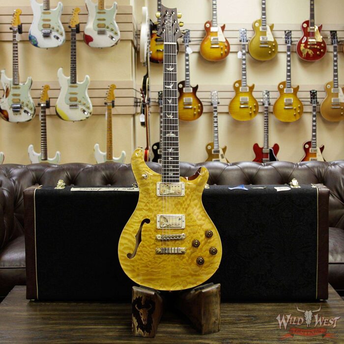 PRS Wood Library Quilt 10 Top McCarty 594 Semi-Hollow Brazilian Rosewood Board Honey - Image 11