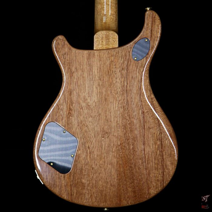 PRS Wood Libaray 10 Top McCarty 594 Quilt Top Flame Mahogany Neck Brazilian Rosewood Board Slate Blue - Image 7