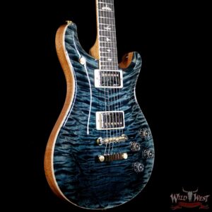 PRS Wood Libaray 10 Top McCarty 594 Quilt Top Flame Mahogany Neck Brazilian Rosewood Board Slate Blue - Image 4