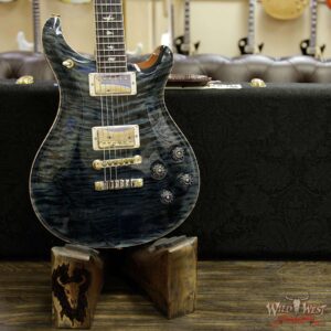PRS Wood Libaray 10 Top McCarty 594 Quilt Top Flame Mahogany Neck Brazilian Rosewood Board Slate Blue - Image 13