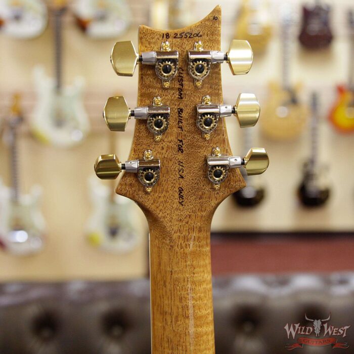PRS Wood Libaray 10 Top McCarty 594 Quilt Top Flame Mahogany Neck Brazilian Rosewood Board Slate Blue - Image 10