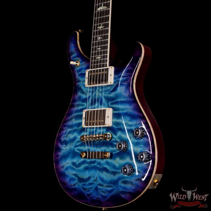 PRS Wood Library Quilt 10 Top McCarty 594 Brazilian Rosewood Fingerboard Violet Blue Burst - Image 2