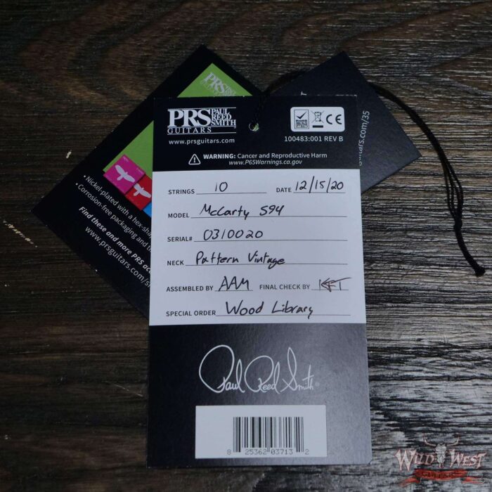 PRS Wood Library Quilt 10 Top McCarty 594 Cocobolo Fingerboard Violet Blue Burst - Image 12