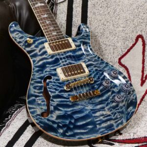 Paul Reed Smith PRS Wood Library 10 Top Quilt Top McCarty 594 Semi-Hollow Brazilian Rosewood Fingerboard Faded Whale Blue - Image 7
