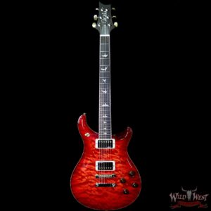 PRS Wood Library 10 Top Quilt 1-Piece Top McCarty 594 Flame Maple Neck Brazilian Rosewood Board Blood Orange - Image 5