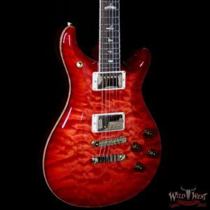 PRS Wood Library 10 Top Quilt 1-Piece Top McCarty 594 Flame Maple Neck Brazilian Rosewood Board Blood Orange - Image 4