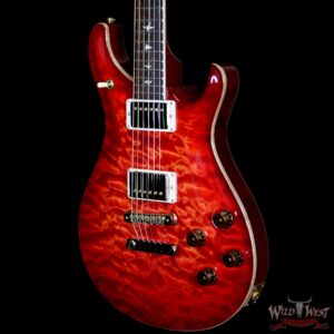PRS Wood Library 10 Top Quilt 1-Piece Top McCarty 594 Flame Maple Neck Brazilian Rosewood Board Blood Orange - Image 2