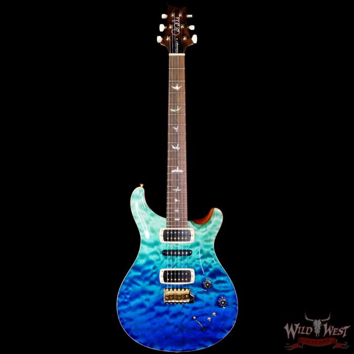 Paul Reed Smith PRS Wood Library 10 Top 1-Piece Quilt Maple Top Modern Eagle V Brazilian Rosewood Fingerboard Blue Fade 8.10 LBS (US Only / No International Shipping) - Image 3
