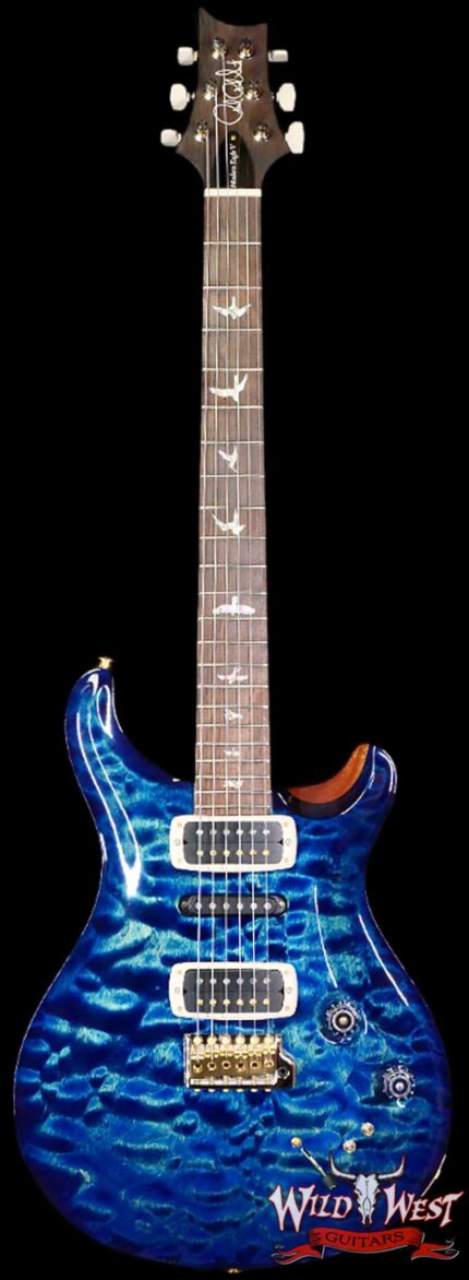 Paul Reed Smith PRS Wood Library 10 Top 1-Piece Quilt Maple Top Modern Eagle V Brazilian Rosewood Fingerboard River Blue Burst 8.40 LBS (US Only / No International Shipping)