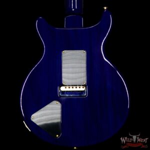 PRS Wood Library Santana Retro Quilt 10 Top Cocobolo Fingerboard River Blue Wrap Burst - Image 7