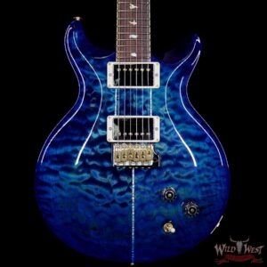 PRS Wood Library Santana Retro Quilt 10 Top Cocobolo Fingerboard River Blue Wrap Burst - Image 3