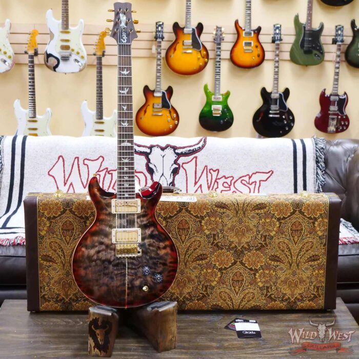 Paul Reed Smith PRS Wood Library 10 Top Quilt Maple Santana Retro Brazilian Rosewood Board Charcoal Cherry Burst - Image 6