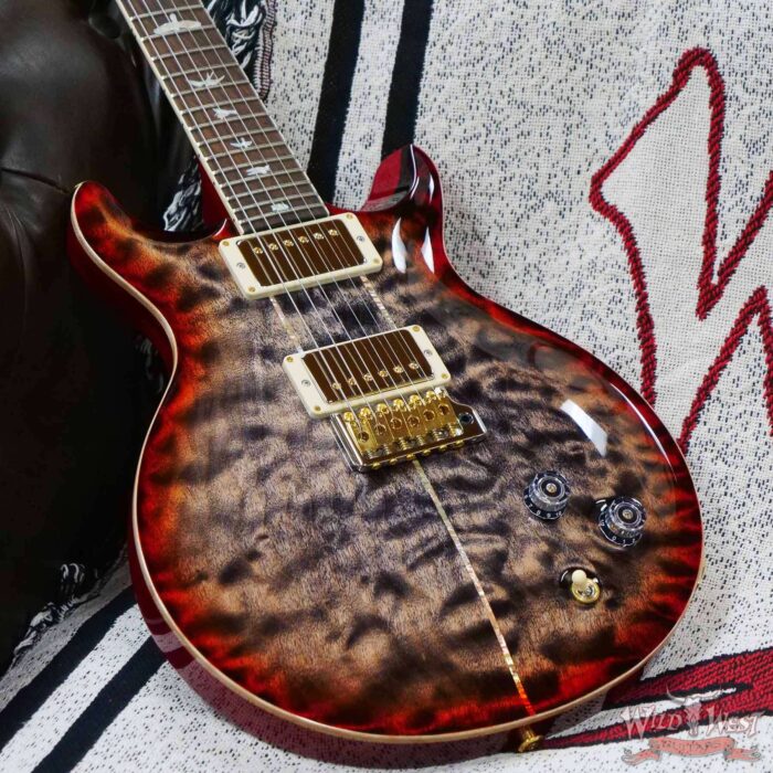 Paul Reed Smith PRS Wood Library 10 Top Quilt Maple Santana Retro Brazilian Rosewood Board Charcoal Cherry Burst - Image 8