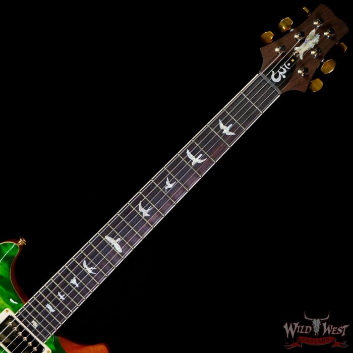 Paul Reed Smith PRS Wood Library 10 Top Santana Retro 1-Piece Quilt Maple Top Brazilian Rosewood Eriza Verde - Image 4