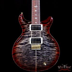 PRS Wood Library Quilt 10 Top Santana Retro Flame Mahogany Neck Cocobolo Board Charcoal Cherry Burst - Image 3
