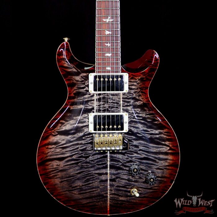 PRS Wood Library Quilt 10 Top Santana Retro Flame Mahogany Neck Cocobolo Board Charcoal Cherry Burst - Image 3