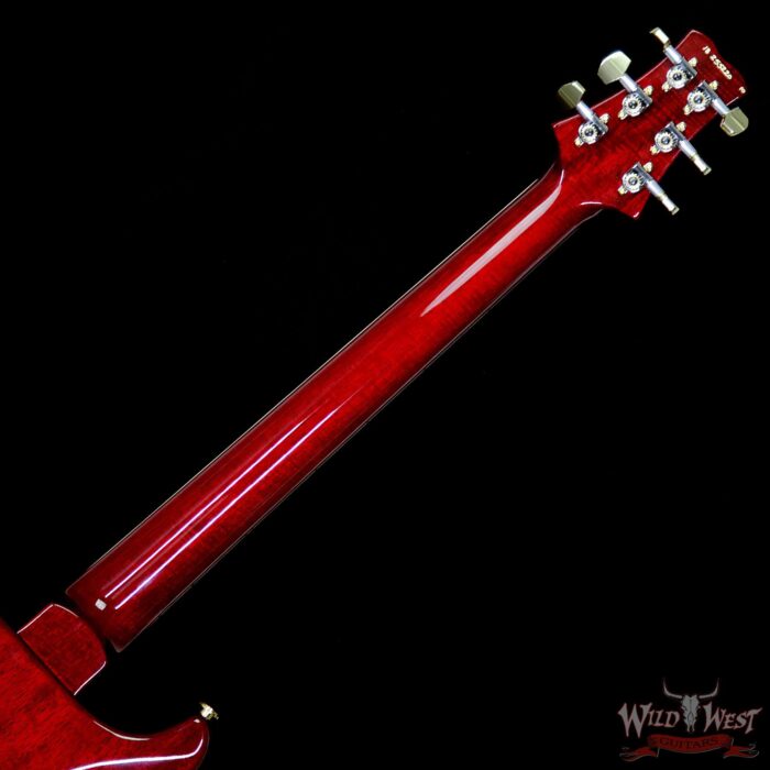 PRS Wood Library Quilt 10 Top Santana Retro Flame Mahogany Neck Cocobolo Board Charcoal Cherry Burst - Image 11