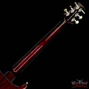 PRS Wood Library Quilt 10 Top Santana Retro Flame Mahogany Neck Brazilian Rosewood Board Orange Tiger - Image 12