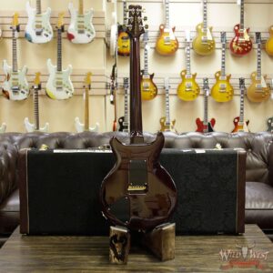PRS Wood Library Quilt 10 Top Santana Retro Flame Mahogany Neck Brazilian Rosewood Board Orange Tiger - Image 15