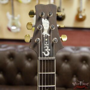 PRS Wood Library Quilt 10 Top Santana Retro Flame Mahogany Neck Brazilian Rosewood Board Orange Tiger - Image 9