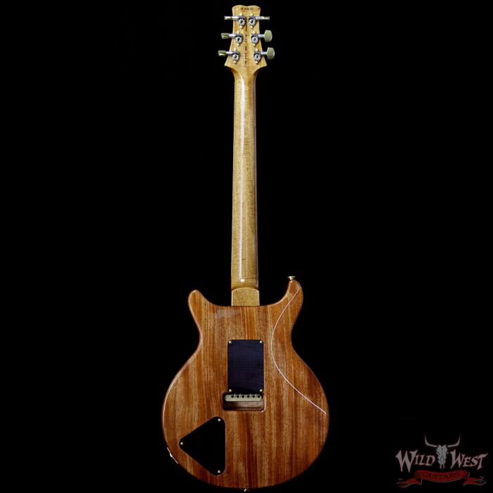 PRS Wood Library Santana Retro Quilt Top Flame Mahogany Neck Brazilian Rosewood Board Santana Yellow - Image 6