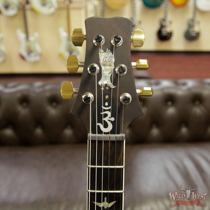 PRS Wood Library Santana Retro Quilt Top Flame Mahogany Neck Brazilian Rosewood Board Santana Yellow - Image 8