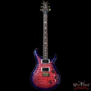 PRS Wood Library Artist Package Quilt Top Custom 24 Piezo P24 Brazilian Rosewood Board Bonnie Pink Blue Burst - Image 4