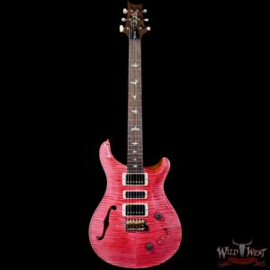 Paul Reed Smith PRS Wood Library 10 Top Special 22 Semi-Hollow Flame Maple Neck Brazilian Rosewood Fingerboard Bonnie Pink 7.00 LBS (US Only / No International Shipping) - Image 3