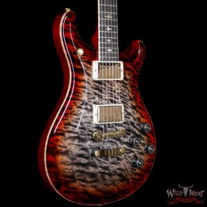 PRS Wood Library Artist Package Mc 594 1-Piece Quilt Top Brazilian Rosewood Charcoal Cherry Burst - Image 4