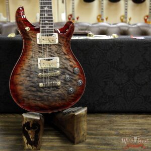 PRS Wood Library Artist Package Mc 594 1-Piece Quilt Top Brazilian Rosewood Charcoal Cherry Burst - Image 13