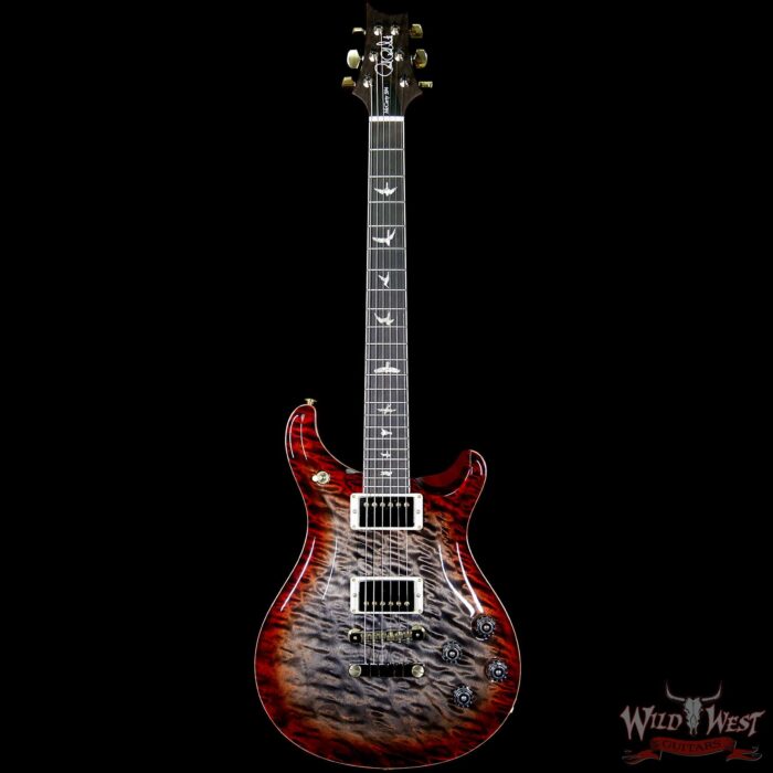 PRS Wood Library Artist Package Mc 594 1-Piece Quilt Top Brazilian Rosewood Charcoal Cherry Burst - Image 5