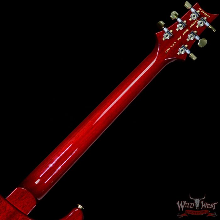 PRS Wood Library Artist Package Mc 594 1-Piece Quilt Top Brazilian Rosewood Charcoal Cherry Burst - Image 11