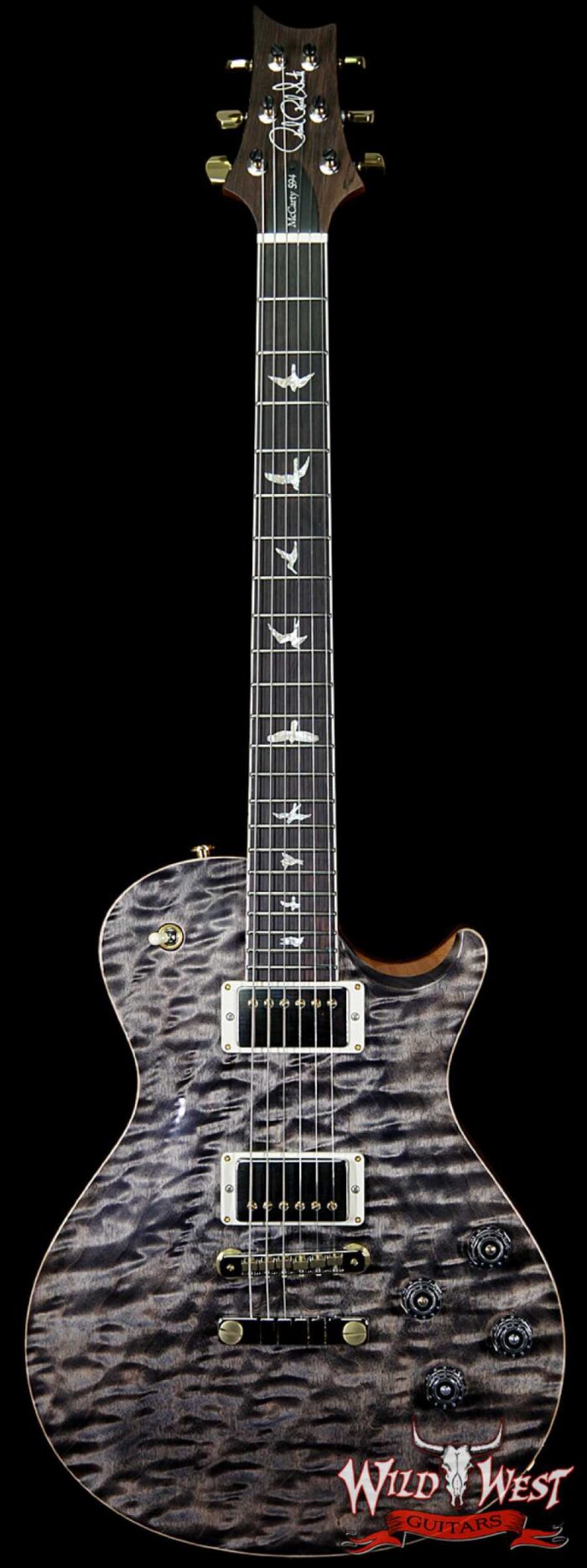 PRS Wood Library Artist Package McCarty SC 594 One Piece Quilt Top Brazilian Rosewood Board Charcoal - Image 1